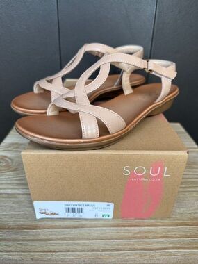 Naturalizer Soul Solo Sandal in Mauve/Tan, 8W